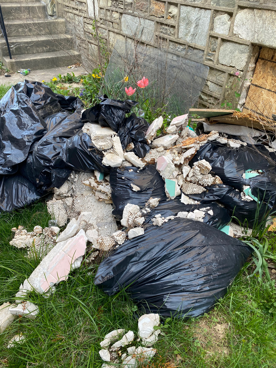 Photographic documentation of the work as submitted to the city's 311 record.