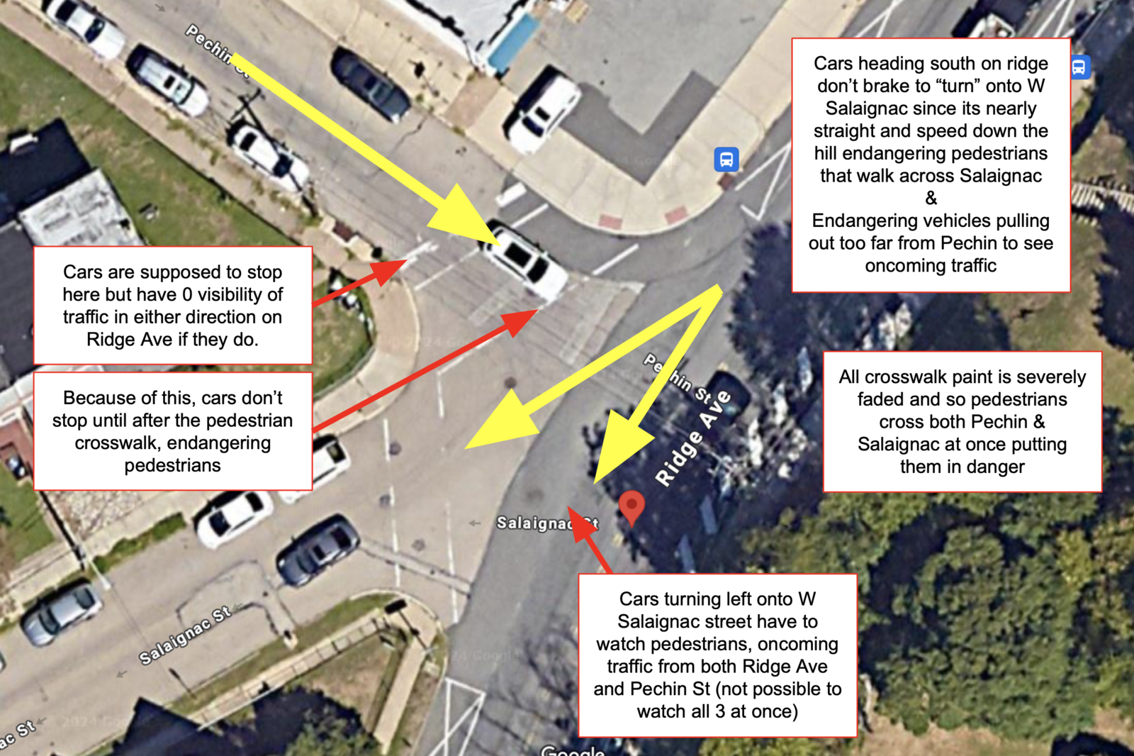 Photographic documentation of the work as submitted to the city's 311 record.