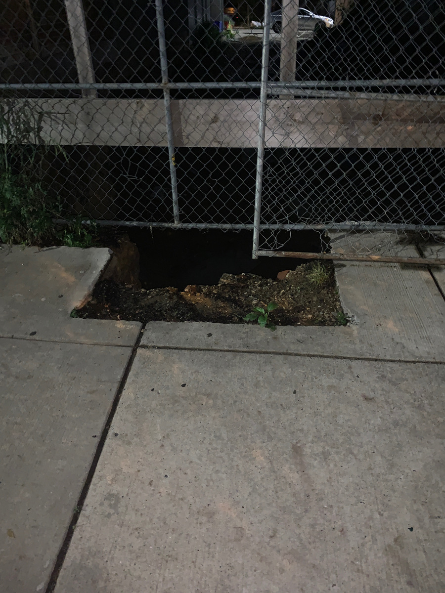 Photographic documentation of the work as submitted to the city's 311 record.