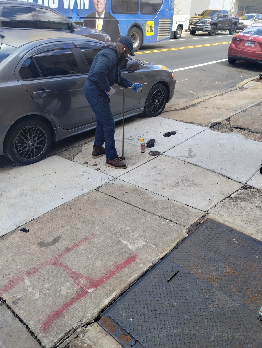 Photographic documentation of the work as submitted to the city's 311 record.