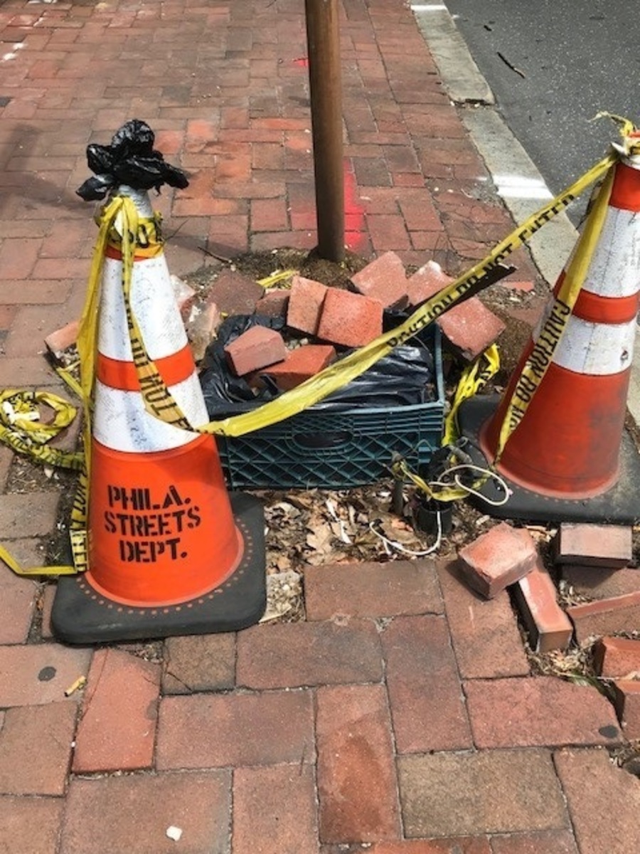 Photographic documentation of the work as submitted to the city's 311 record.
