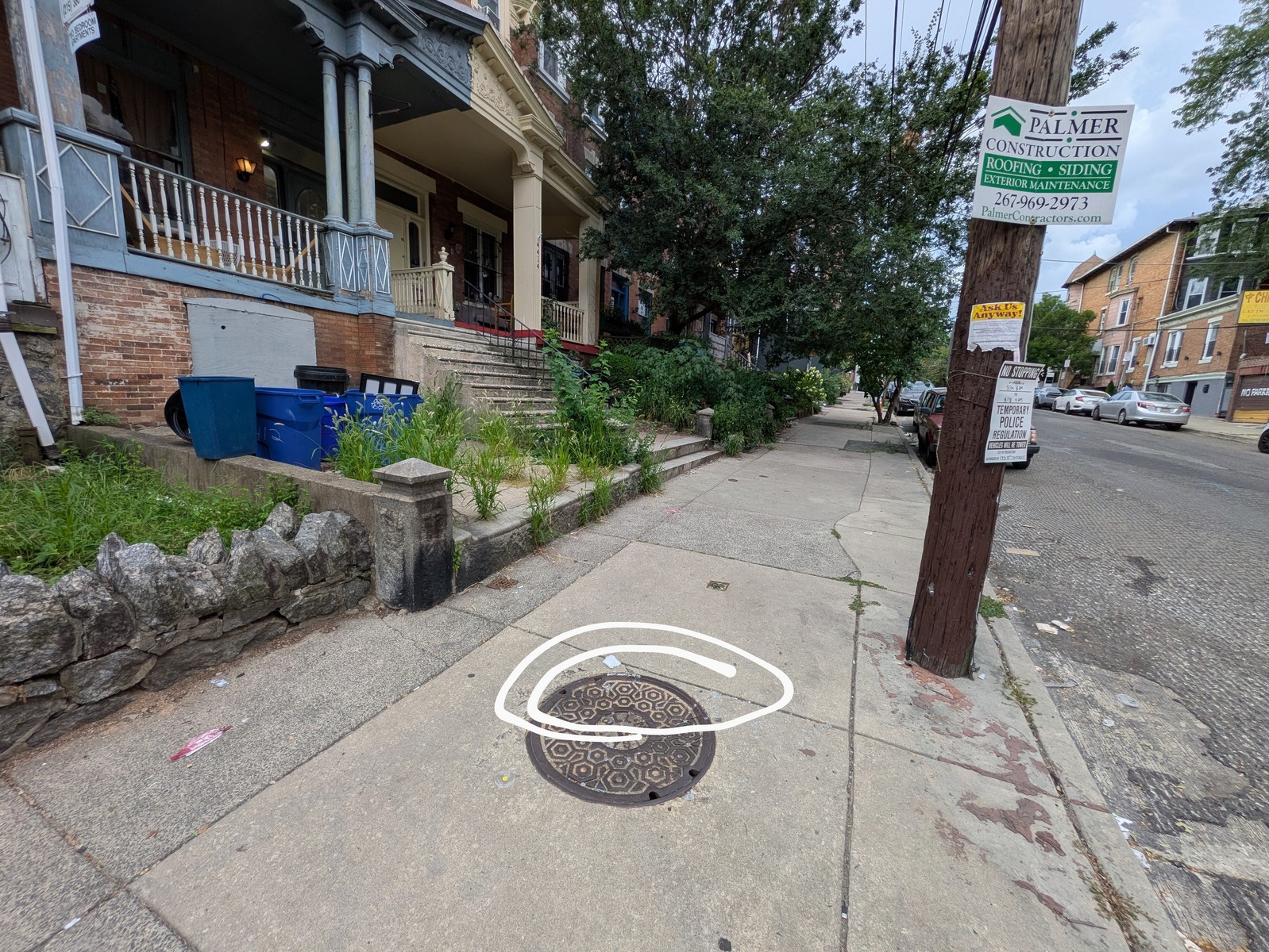 Photographic documentation of the work as submitted to the city's 311 record.