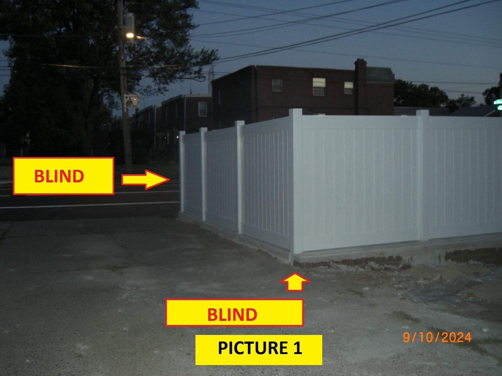 Photographic documentation of the work as submitted to the city's 311 record.
