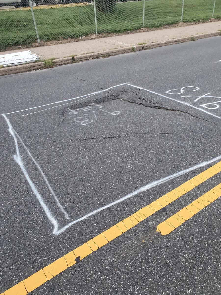 Photographic documentation of the work as submitted to the city's 311 record.