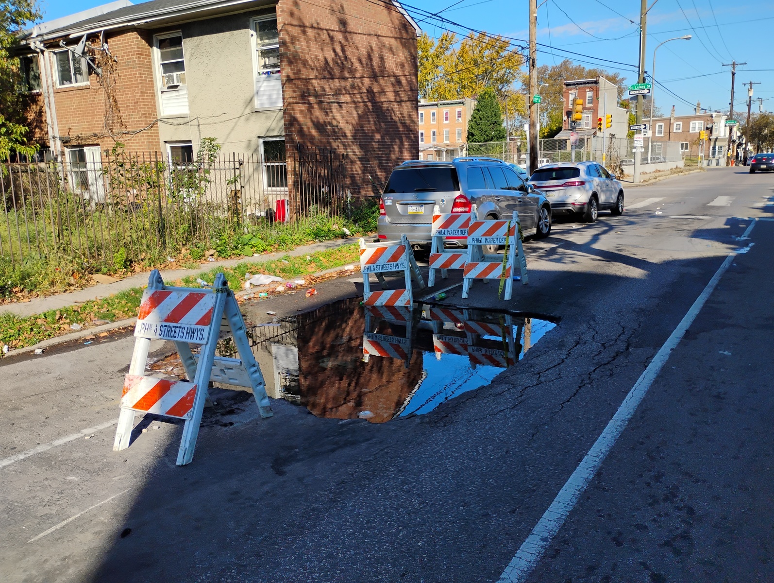 Photographic documentation of the work as submitted to the city's 311 record.