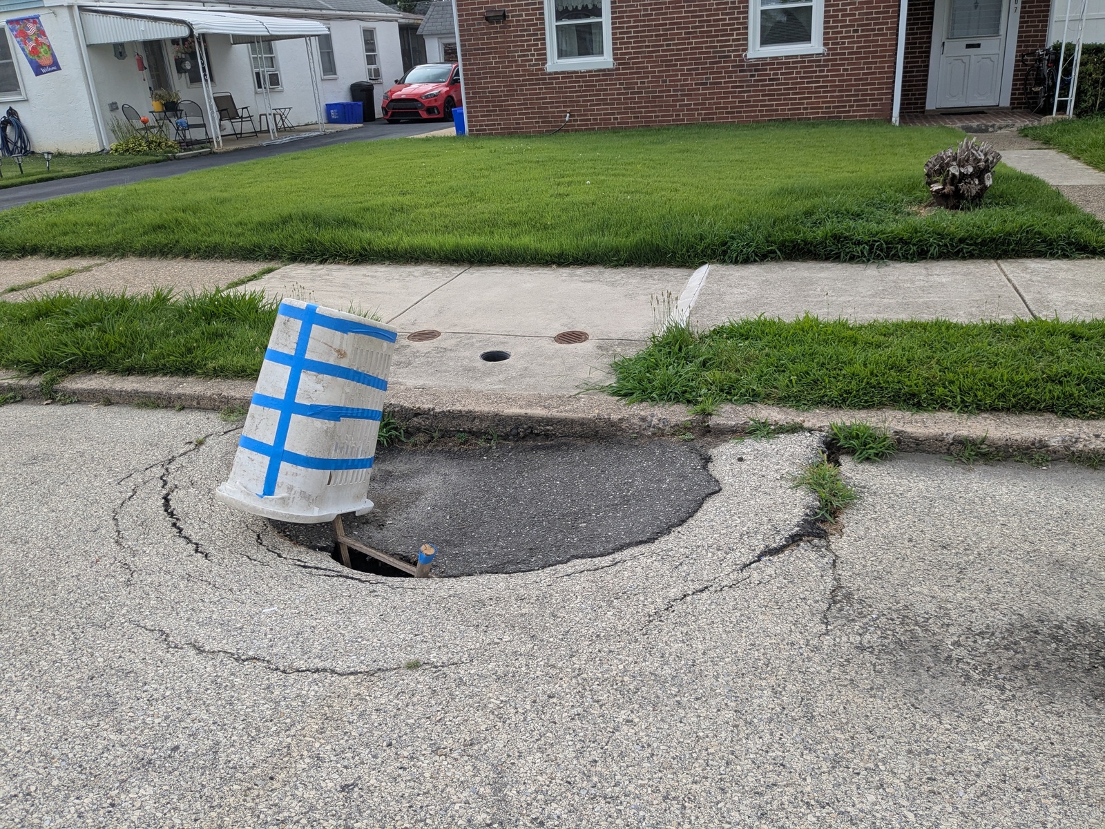 Photographic documentation of the work as submitted to the city's 311 record.