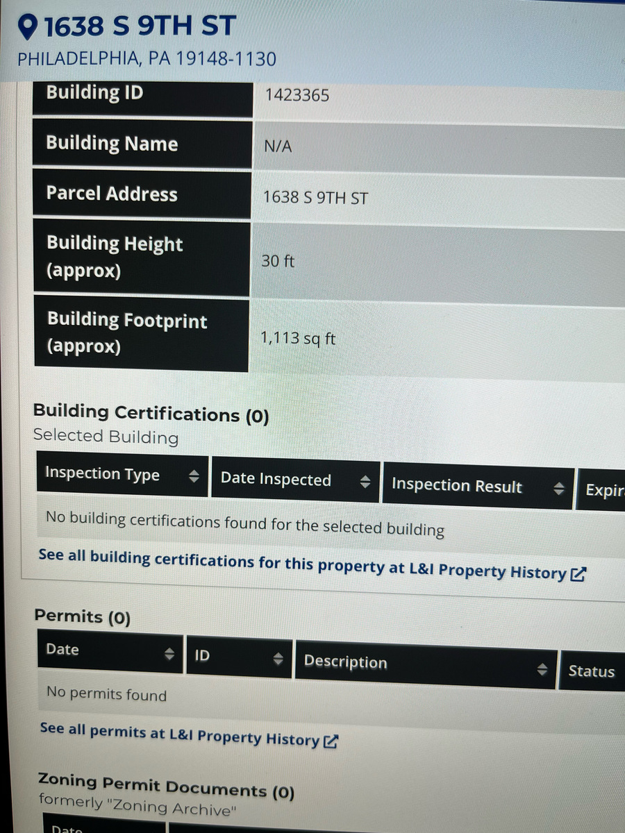 Photographic documentation of the work as submitted to the city's 311 record.