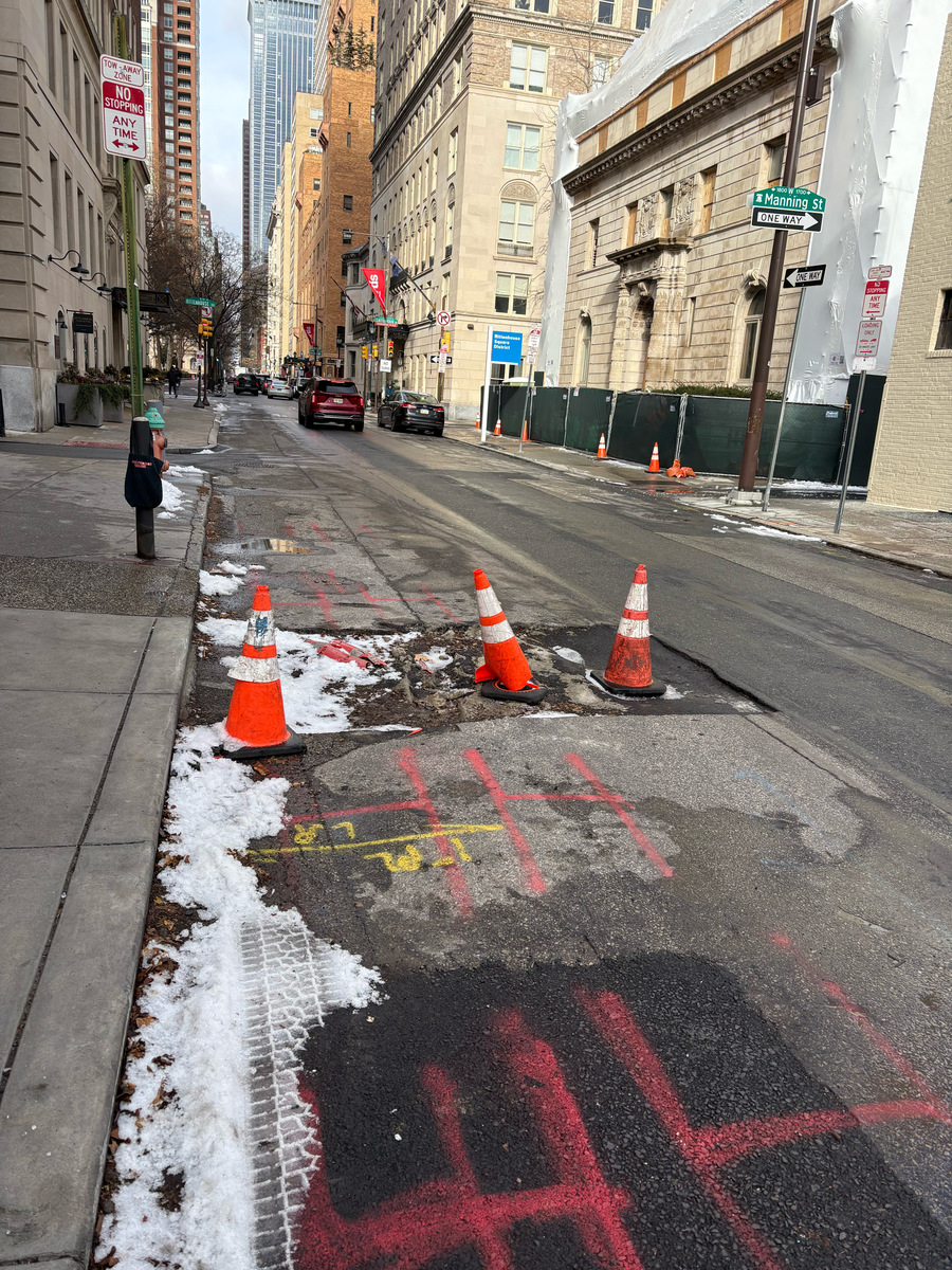Photographic documentation of the work as submitted to the city's 311 record.