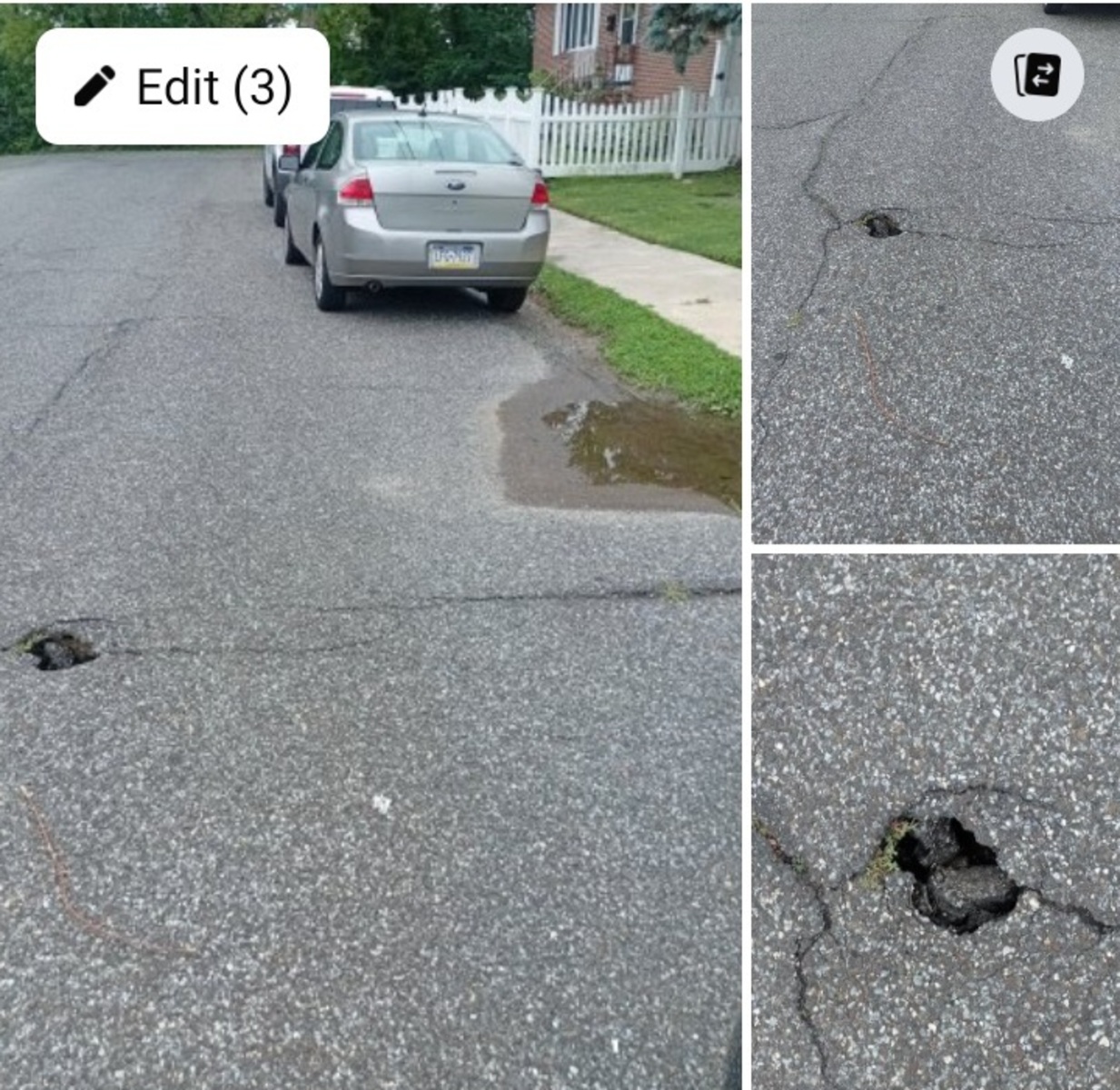 Photographic documentation of the work as submitted to the city's 311 record.