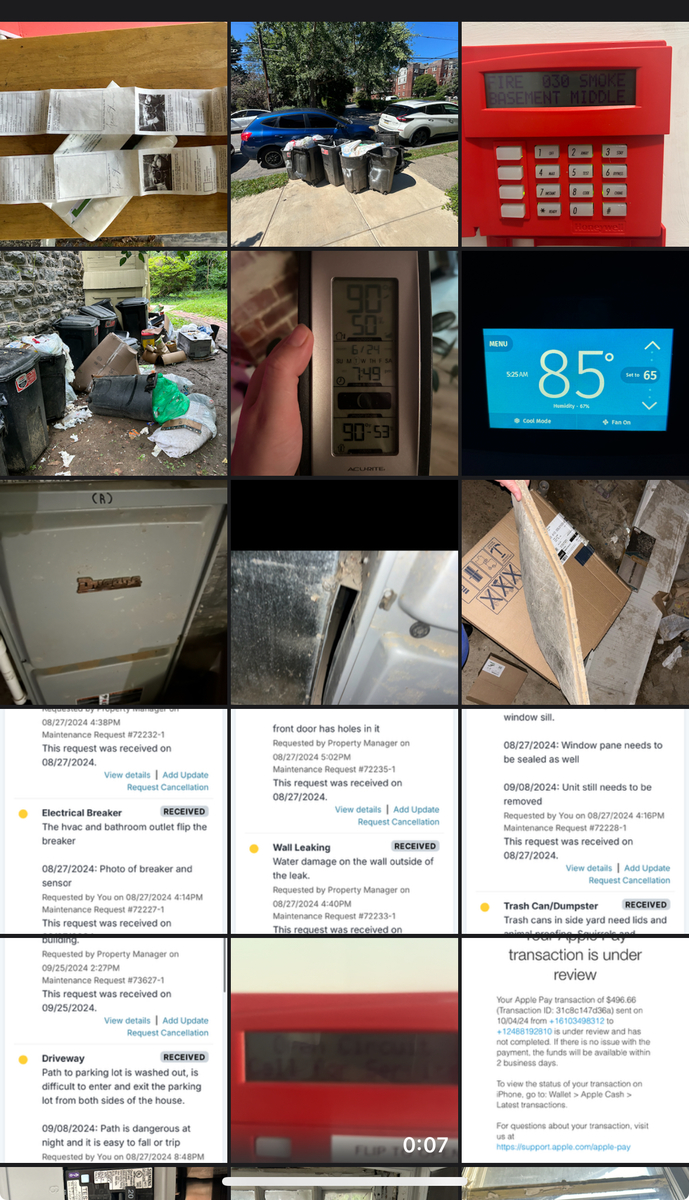 Photographic documentation of the work as submitted to the city's 311 record.
