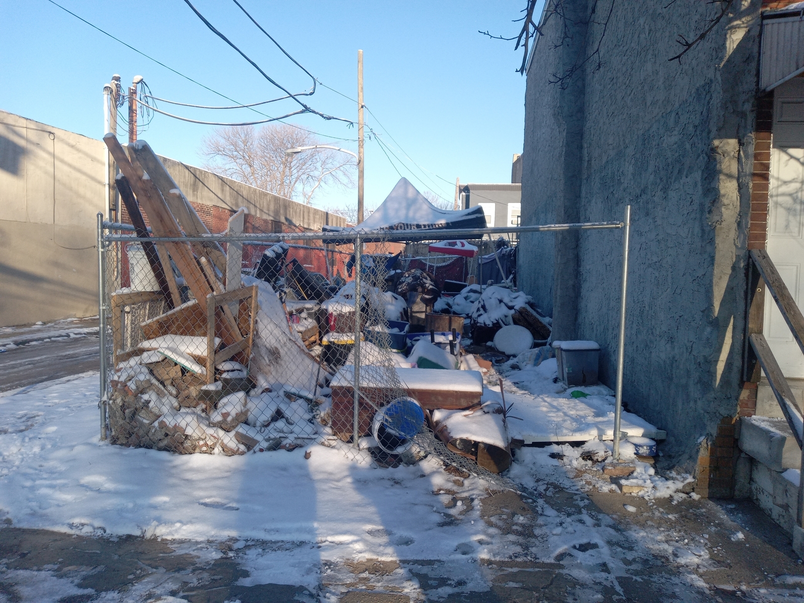 Photographic documentation of the work as submitted to the city's 311 record.
