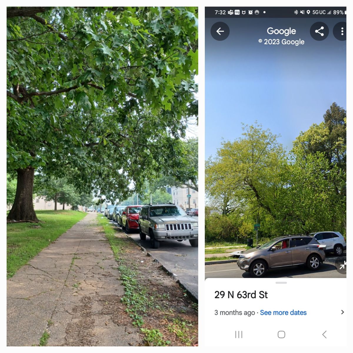 Photographic documentation of the work as submitted to the city's 311 record.
