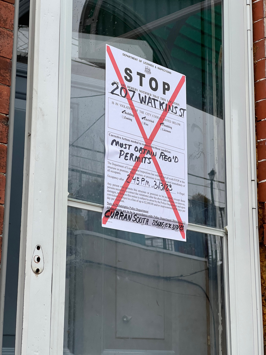 Photographic documentation of the work as submitted to the city's 311 record.